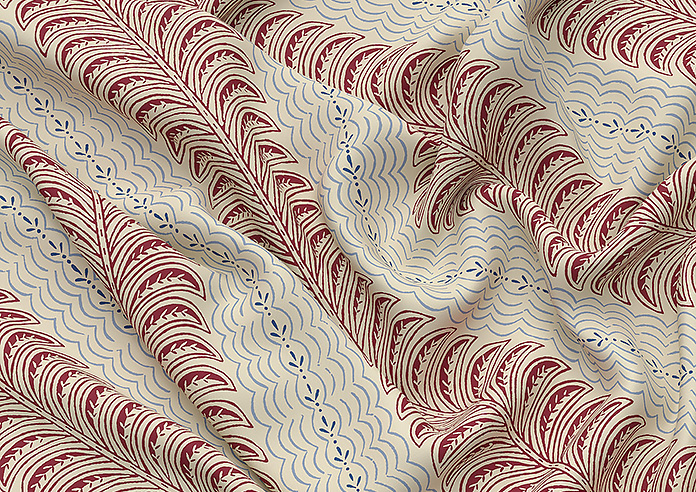 Land & Shore Fintra Stripe, Red Blue - Twist&Fit Roman Blind - Image 4